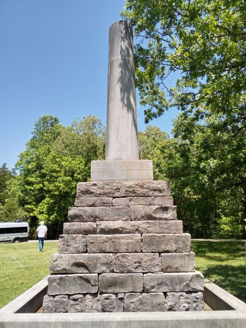 Stone Monument With A Meaningful Broken Shaft