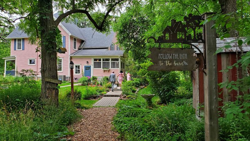 The Pink House Where The Bridal Party Gets Ready