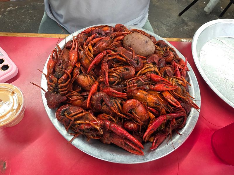 Crawfish Piled High And Cleaned With Care