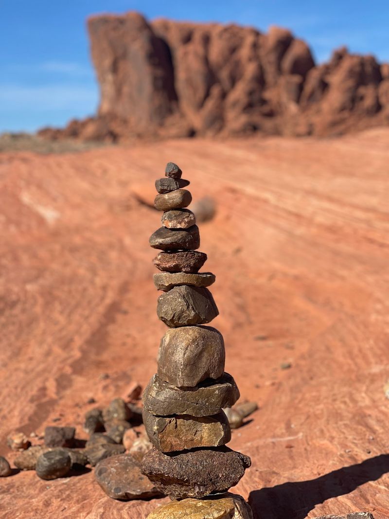 Follow The Posts And Stacked Stones