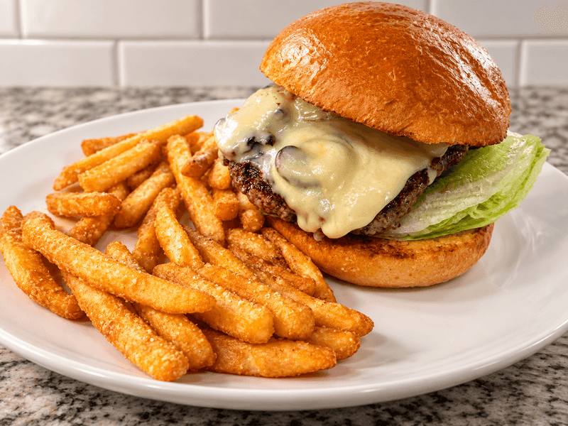 Lunch Shows Up With A Burger That Means Business