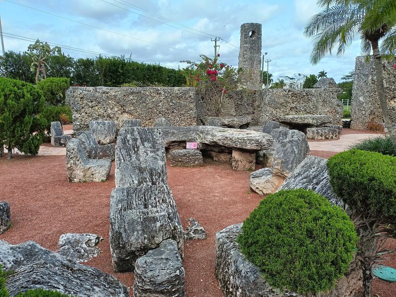 Furniture Made Of Rock, Including A Florida-Shaped Table
