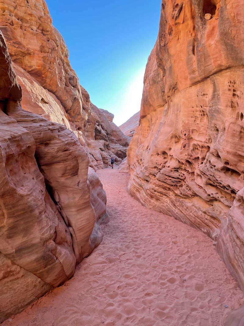 Ancient Carvings Along A Sandy Kid-Size Trail