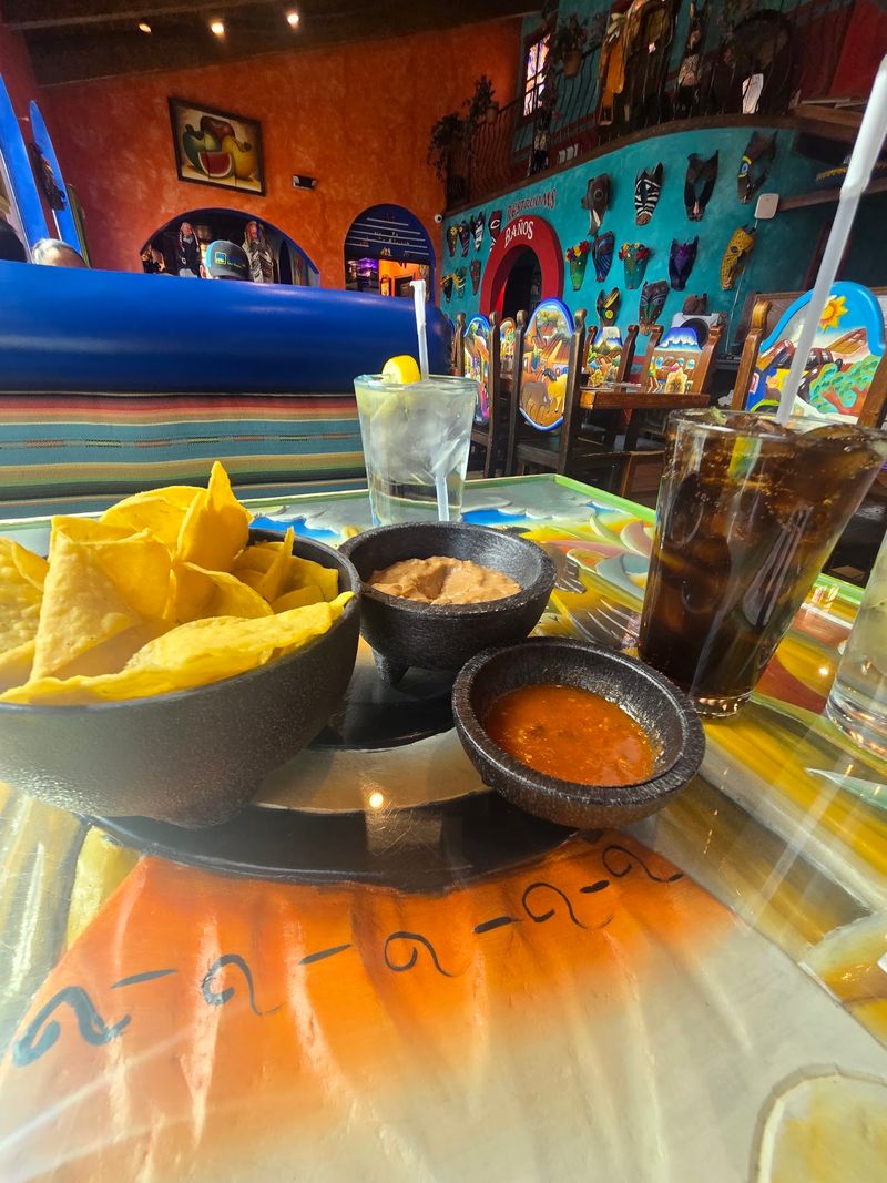 Free Chips, Salsa, And A Bowl Of Bean Dip
