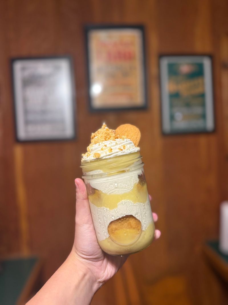 Bread Pudding And A Mason Jar Of Banana Pudding Await