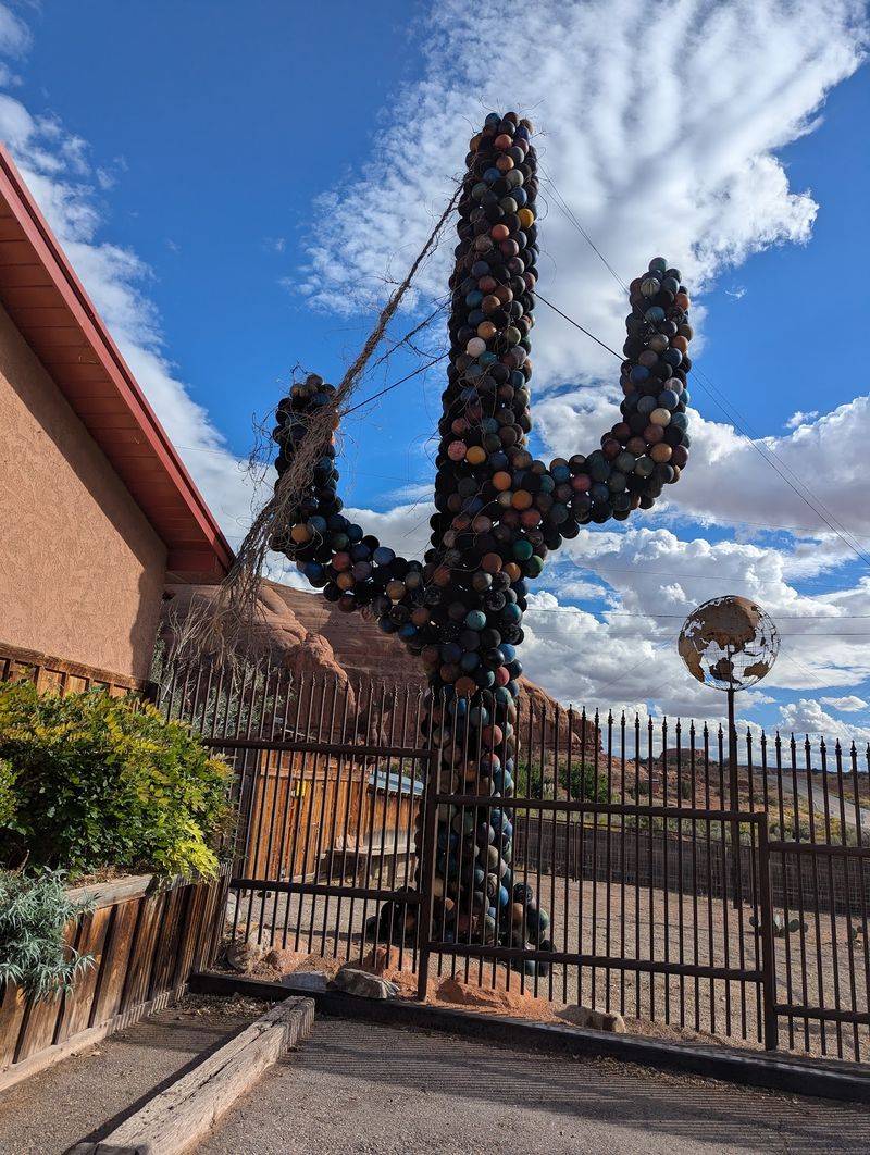 Somebody Built A Cactus Out Of Bowling Balls