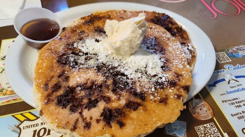 A Giant Pancake Nearly Covers The Whole Plate