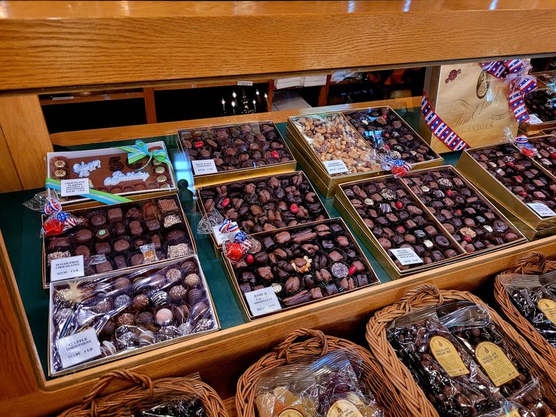 An Old Feed And Grain Store Now Holds Shelves Of Treats