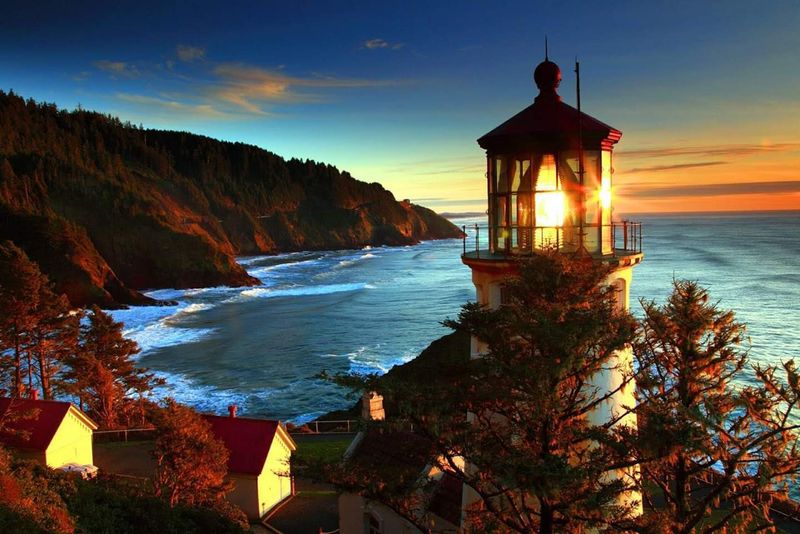 U.S. Route 101 At Heceta Head (Heceta Head Lighthouse), Florence
