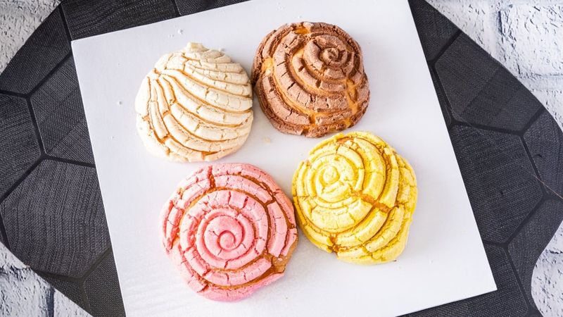Rows of Pan Dulce and Conchas
