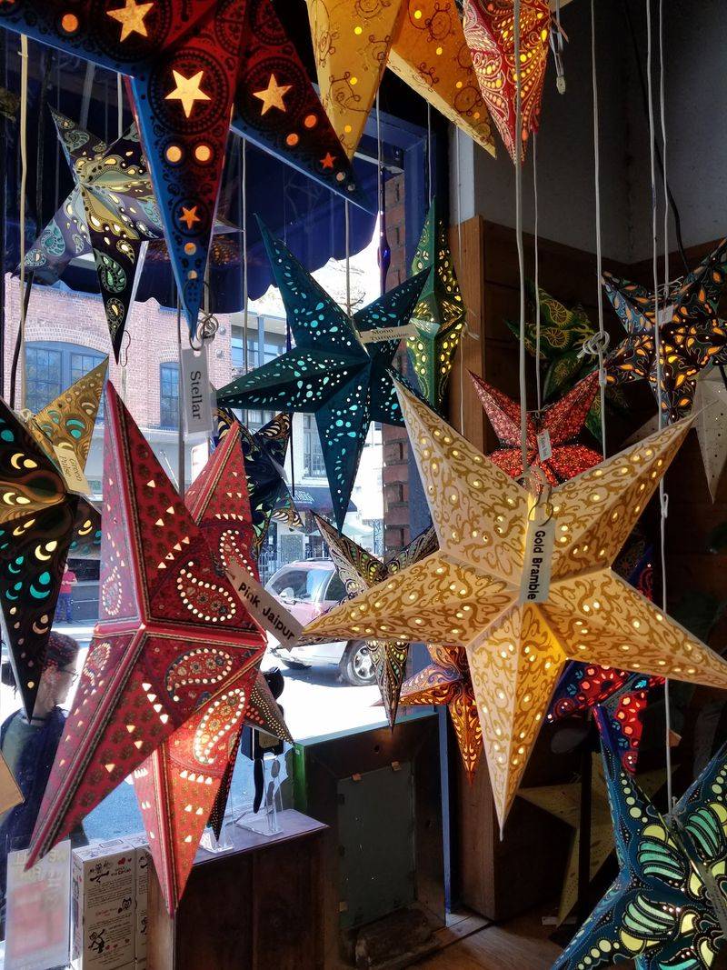 Glowing Star Lanterns Overhead