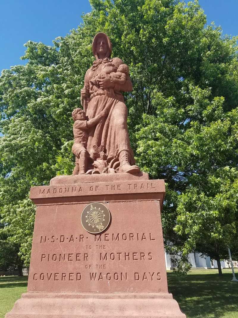 The Madonna Of The Trail Guards The Corner