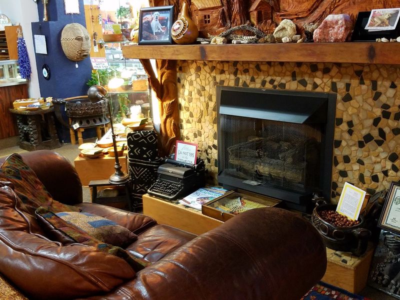 A Fireplace And Couch For Patient Companions