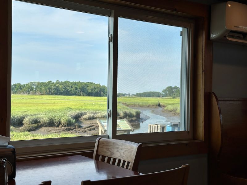 Wood Walls And Big Windows Keep It Cozy Inside