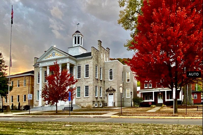 A Storybook Fountain Waits On The Town Green