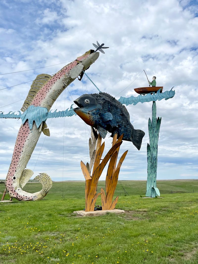 Fish Leap Over The Prairie At Fisherman's Dream