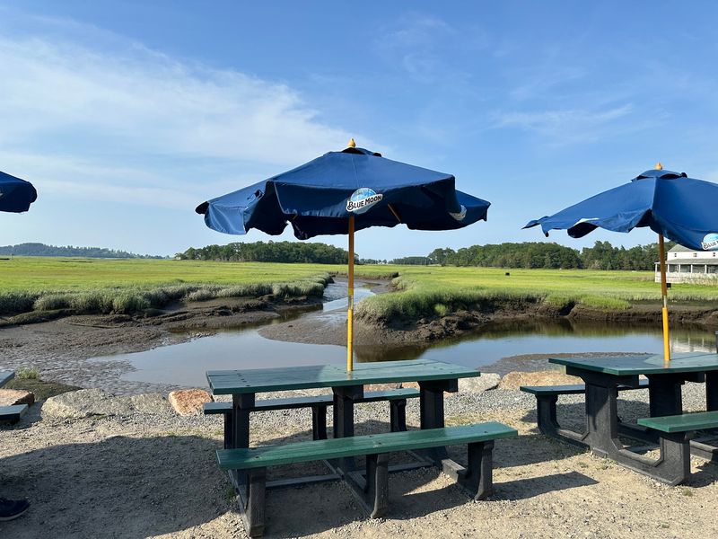 Grab A Picnic Table Facing The Salt Marsh