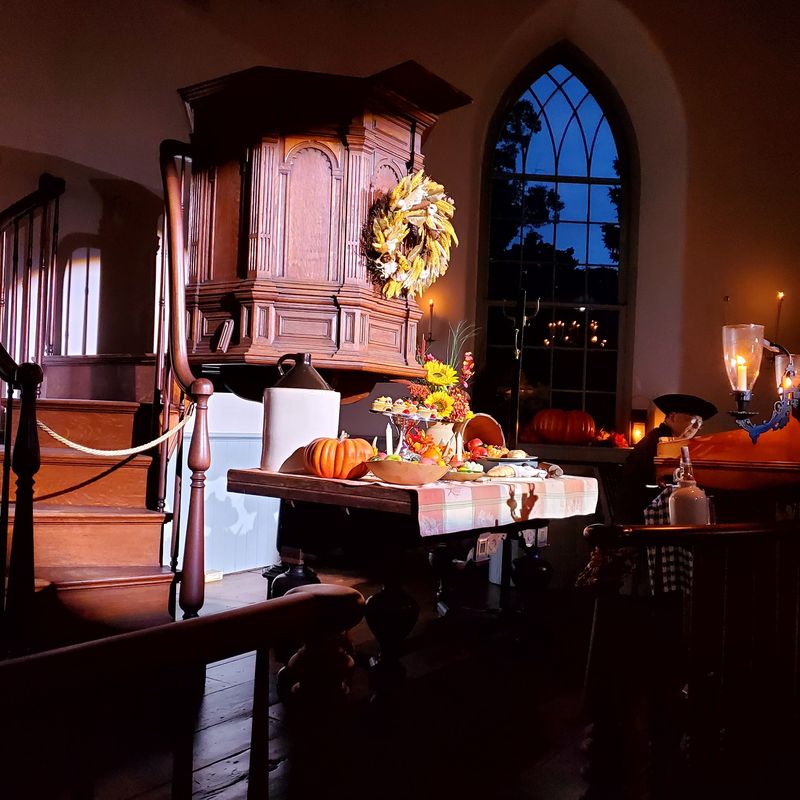 A Pulpit Carved By The Builder Himself Sits Inside