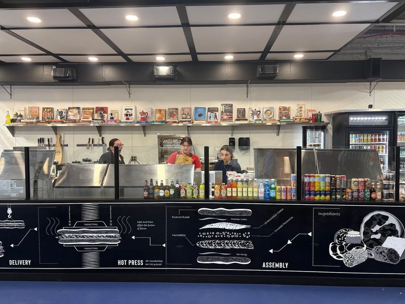 A Market-Style Room With Italian Music