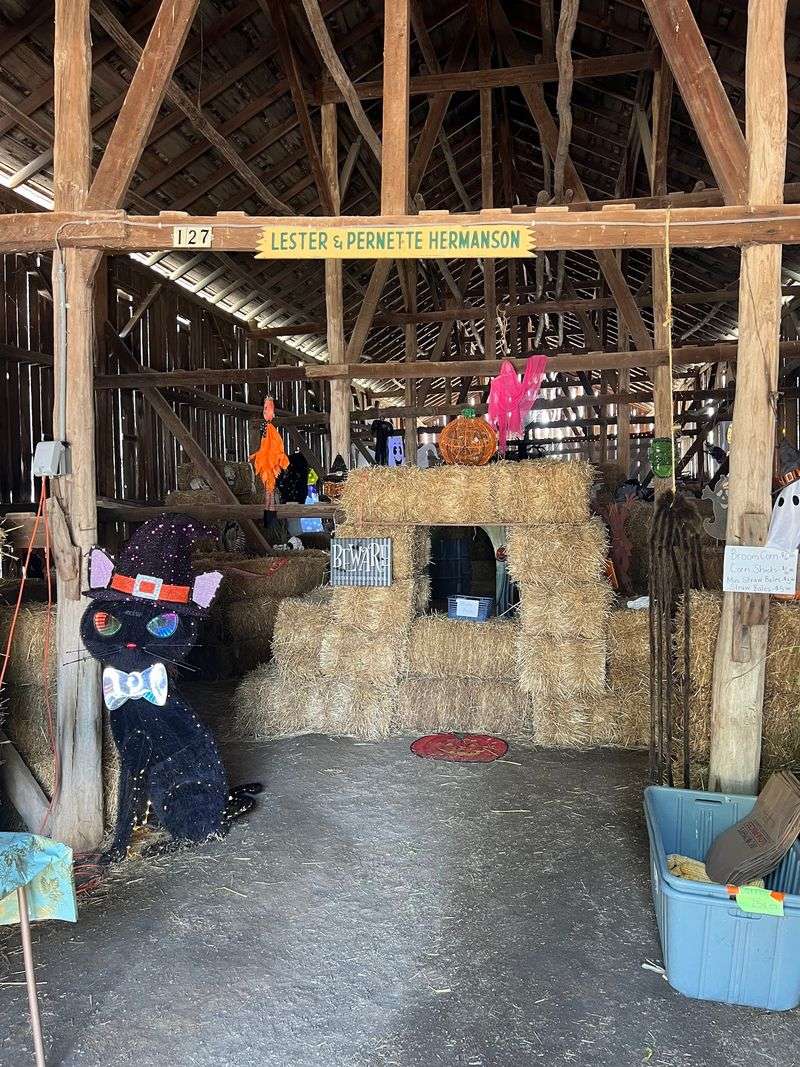 A Not-So-Scary Barn And Hay Maze