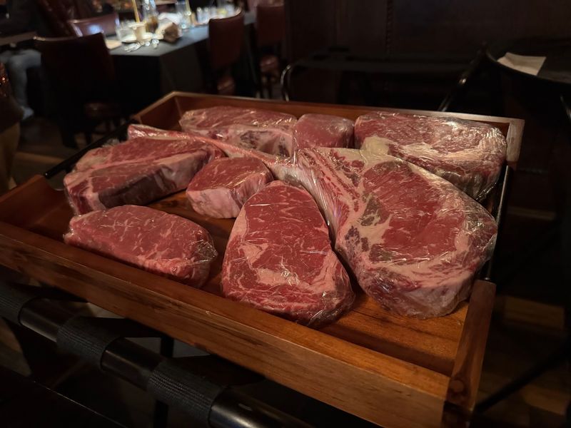 A Tray Of Raw Steaks Arrives Before You Order