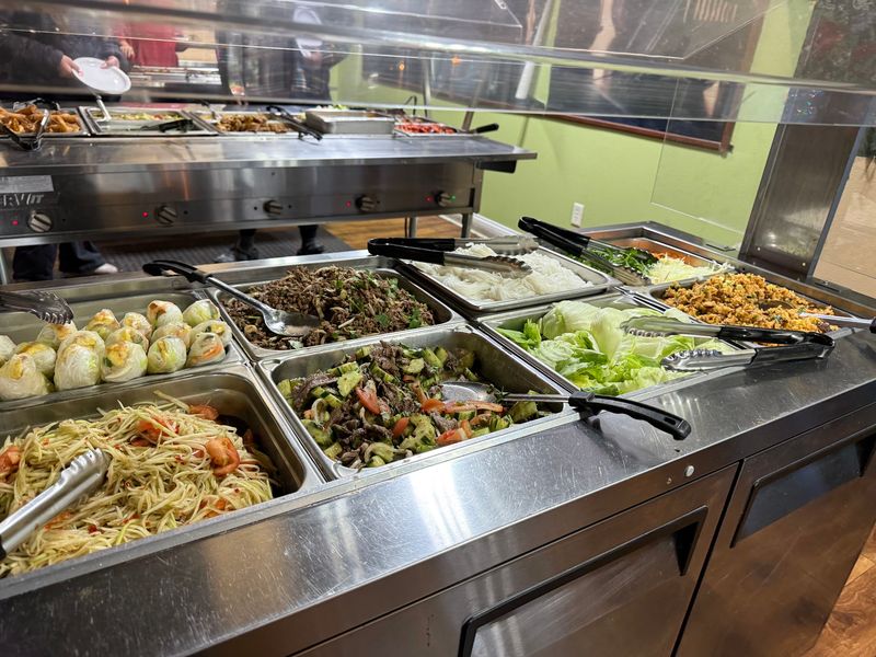 Grab A Plate, Then Grab Another One At The Lunch Buffet