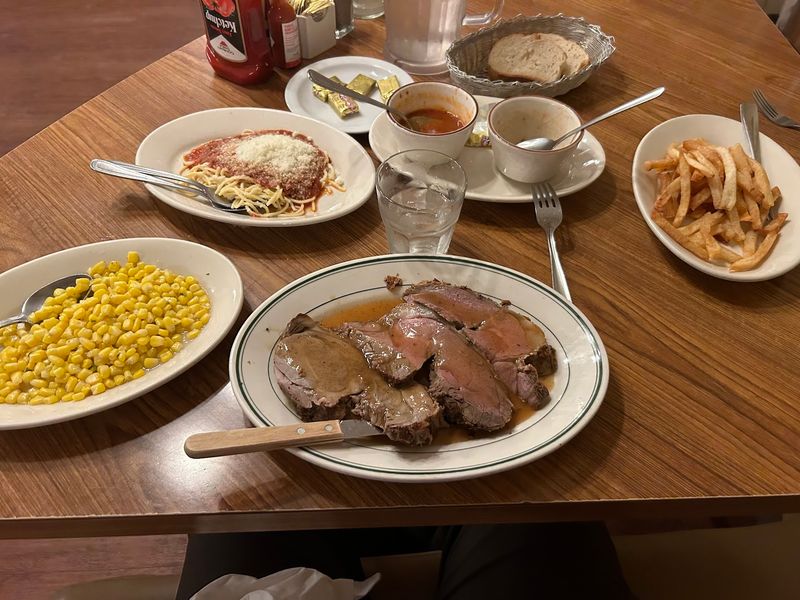Steak, Seafood, And A Penne Plate For Veggie Fans