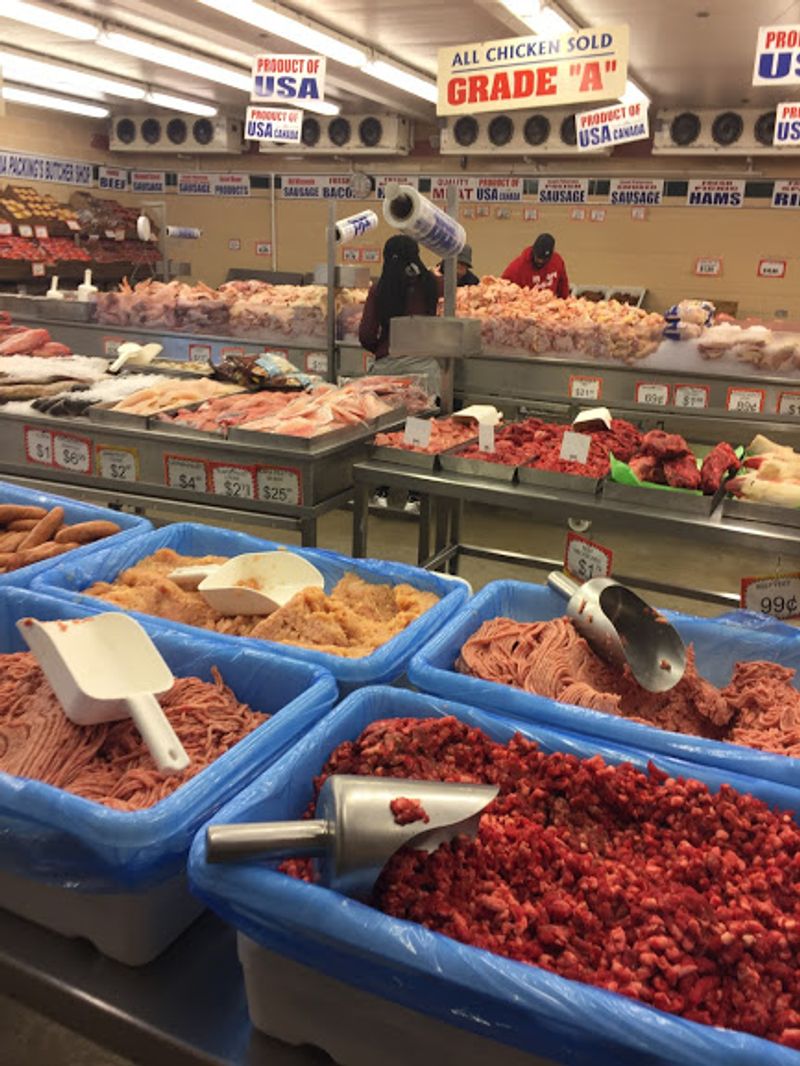 Catfish, Seafood, And A Fish Counter With Real Range