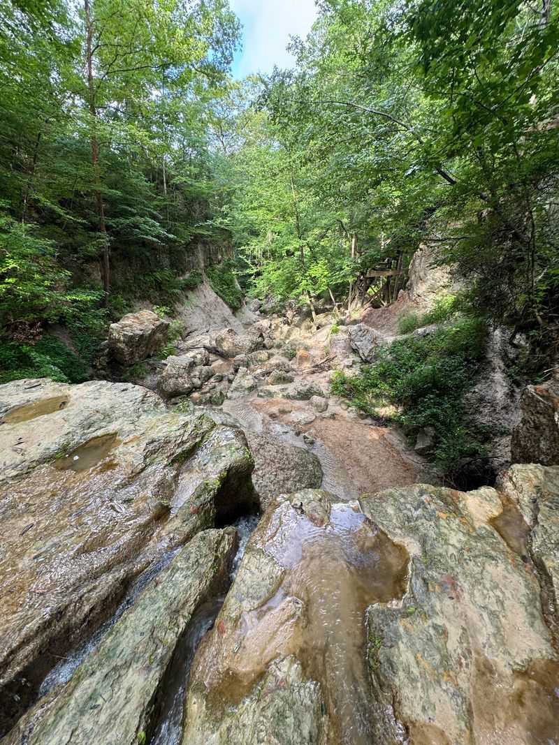 Wading The Creek Beds Between Falls