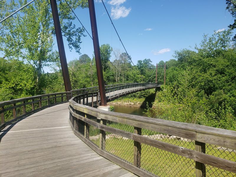 Swinging Bridges Over Rushing Water