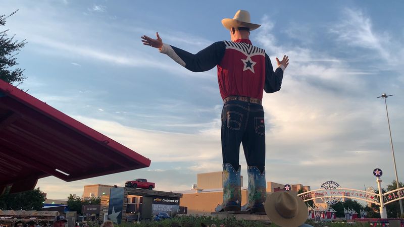 Wave Hello to the Tallest Cowboy You'll Ever Meet