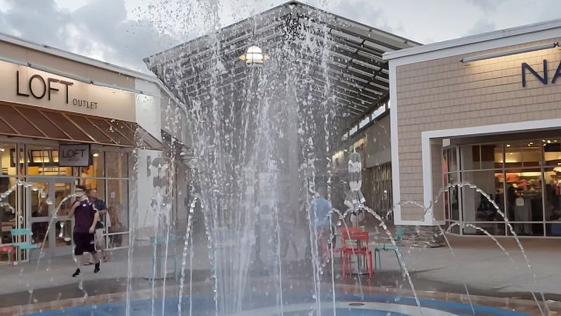Cool Off At The Splash Pad Between Shopping Bags