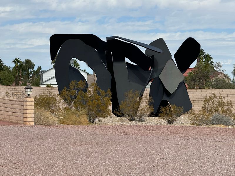 Outdoor Sculptures Waiting Under The Desert Sky