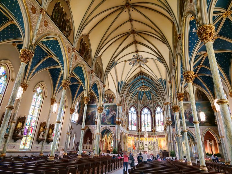 Ceilings Dressed In Blue And Gold