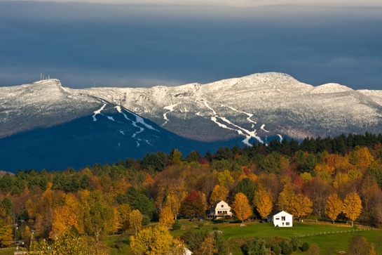 Changing of the seasons in Stowe VT (credit: GoStowe.com)