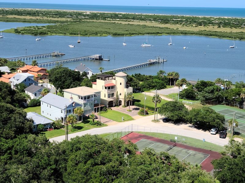 The View From 140 Feet Covers Ocean, Town, And Waterway