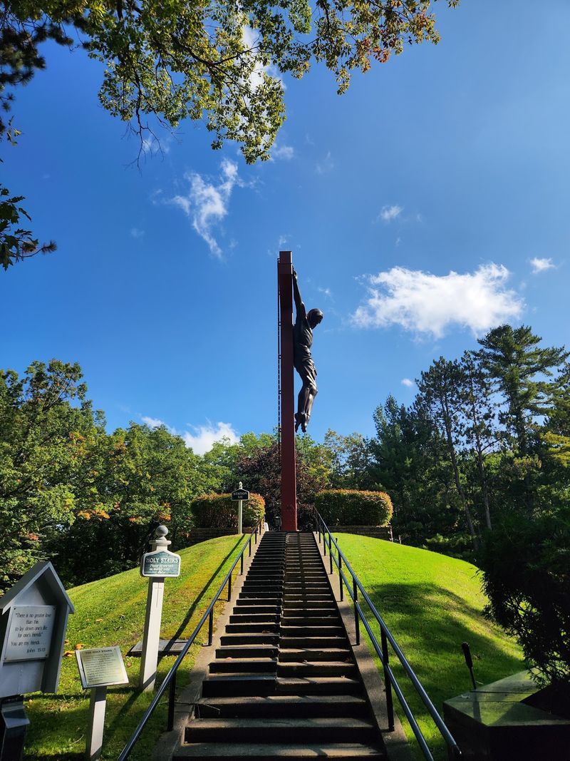 A Crucifix That Stretches Fifty-Five Feet Toward The Sky