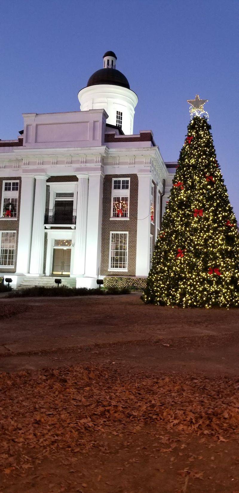 A Glowing Courthouse Square In Central Mississippi