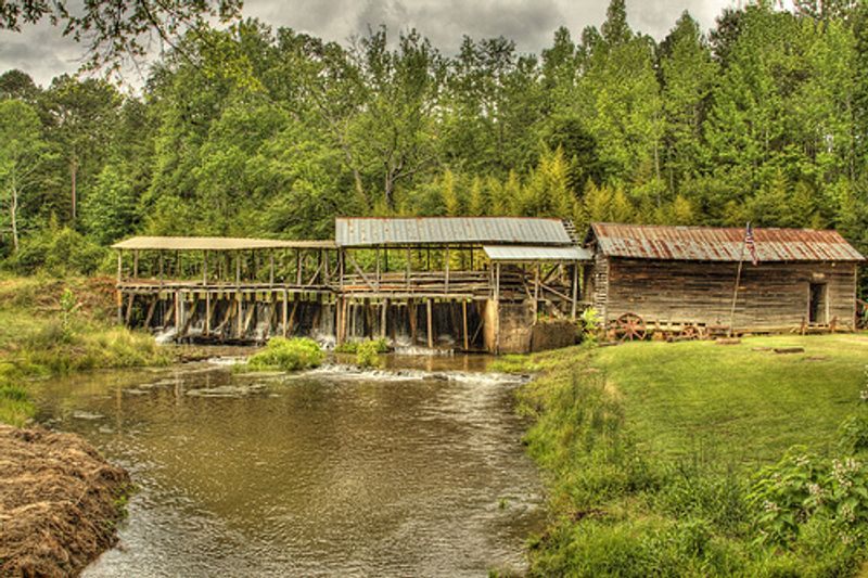A Working Grist Mill on Running Tiger Creek