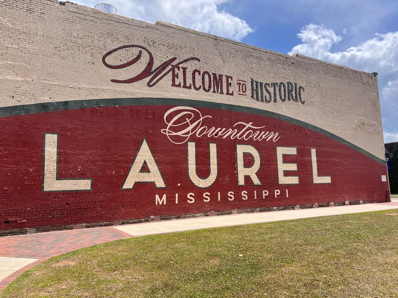 A Welcome Sign at the Heart of a Timber Town
