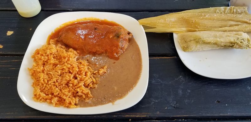 Tamales, Tacos, And Chorizo Con Papas