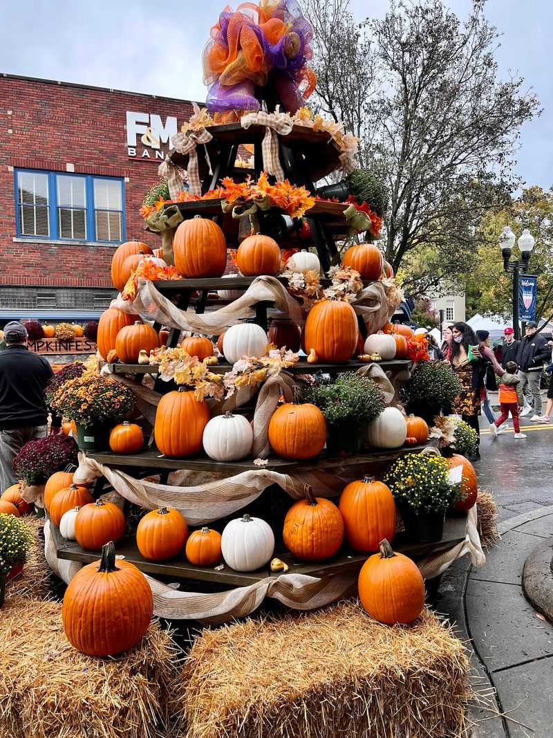 Main Street Turns Into An Autumn Playground