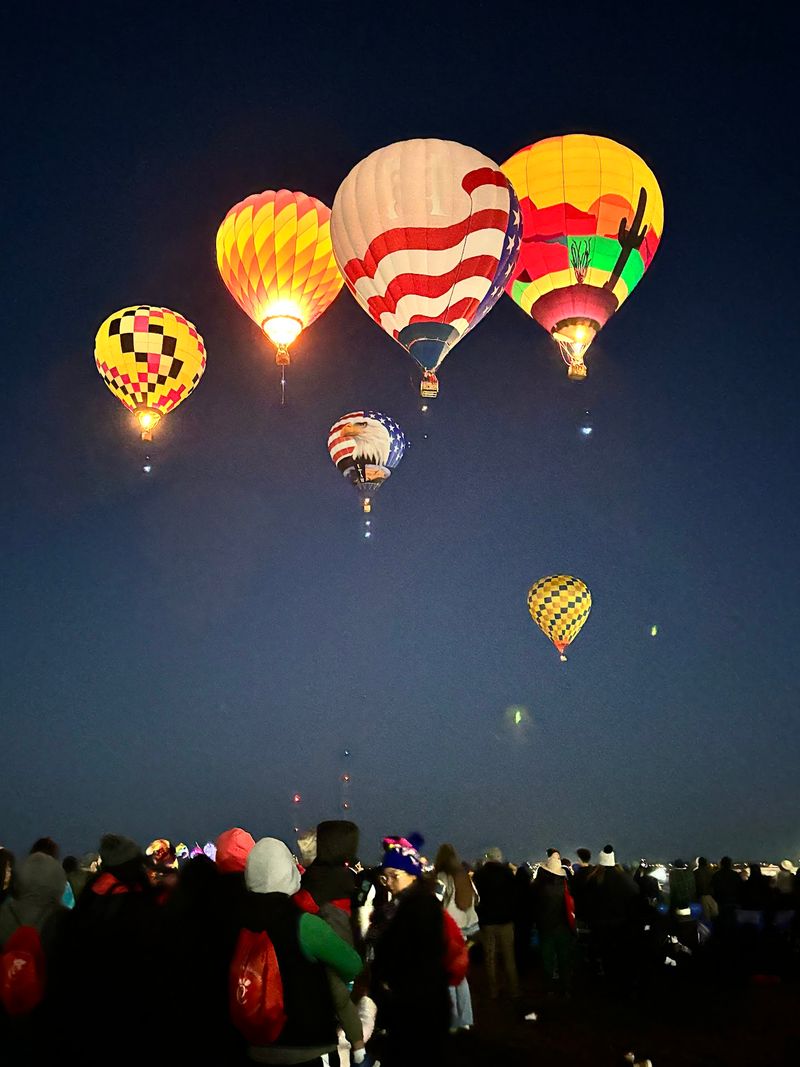 Glowing Balloons Before Sunrise