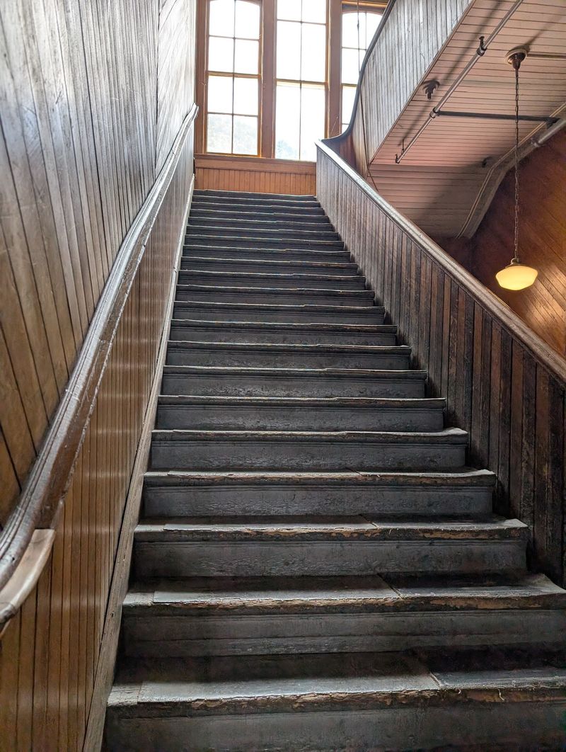 Banister Scuffs And Old Signatures From Real Students
