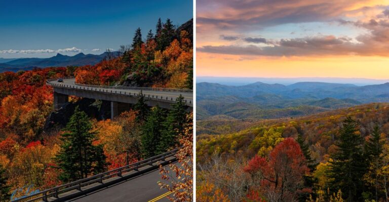 The North Carolina Mountain Road That Wraps Around A Cliff Looks Unreal In October