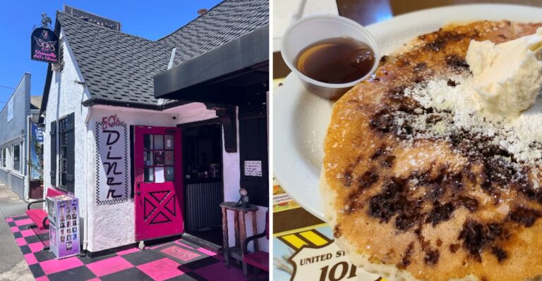 A Retro California Diner Where Giant Pancakes Nearly Cover The Plate
