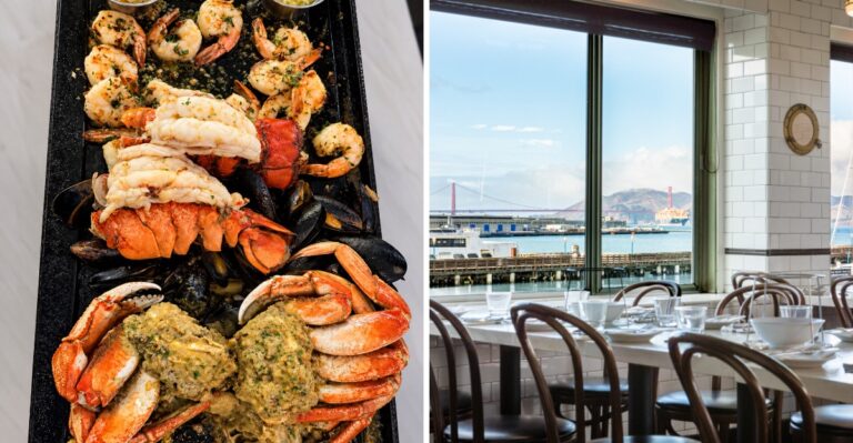 This California Dockside Restaurant Serves Heaping Platters Of Crab Legs And Jumbo Shrimp Made For Sharing
