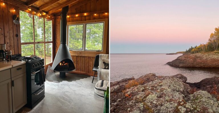 This Michigan Cabin Resort On Lake Superior Offers A Cozy Fall Escape With A Classic Rustic Atmosphere