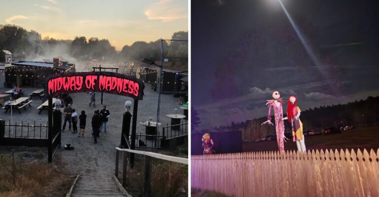This Western Massachusetts Halloween Fright Park Has An Entire Town Filled With Monsters After Dark