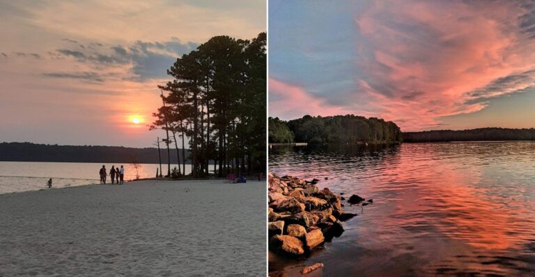 This North Carolina Lake Was Built Over Lost Communities, And Low Water Reveals Their Old Roads